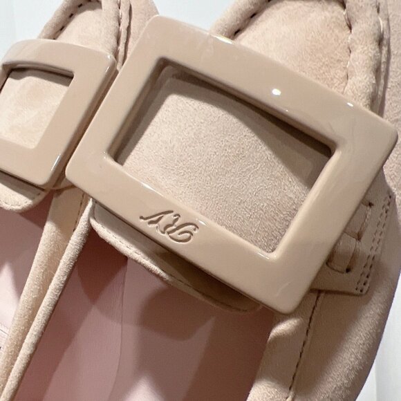 Roger Vivier Women's Shoes Flats Square Buckle Shallow Round Toe Heels 40 US 10 - Picture 11 of 14